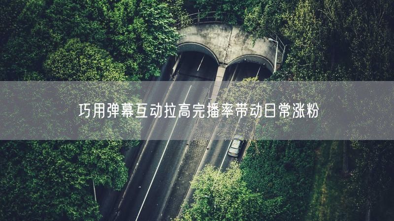 巧用弹幕互动拉高完播率带动日常涨粉