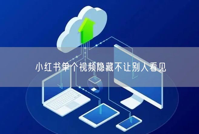 小红书单个视频隐藏不让别人看见