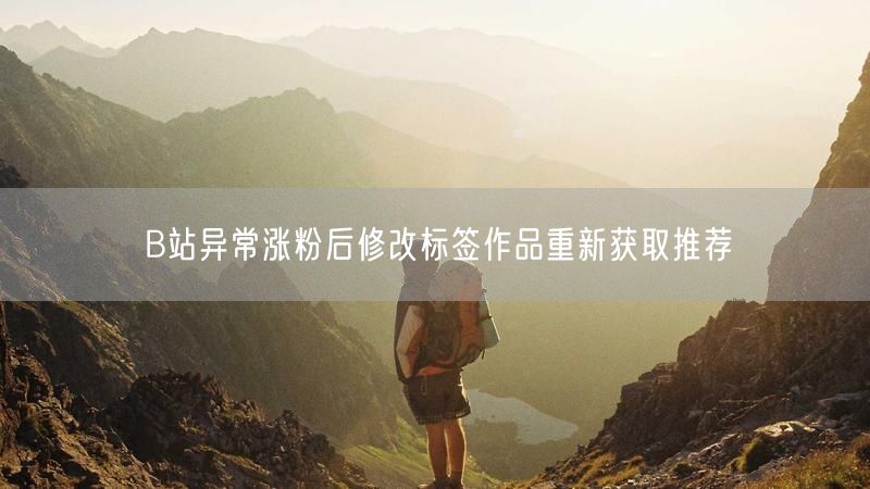 B站异常涨粉后修改标签作品重新获取推荐
